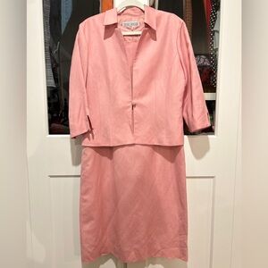 Vintage Jessica Howard Pink Dress/Top Set